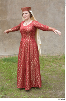  Medieval Castle lady in a dress 1 Castle lady historical clothing red dress t poses whole body 0002.jpg